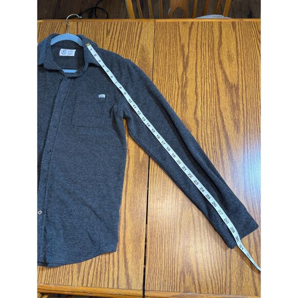 Hurley men's long sleeve button-up flannel shirt marled gray size Small - Picture 9 of 9